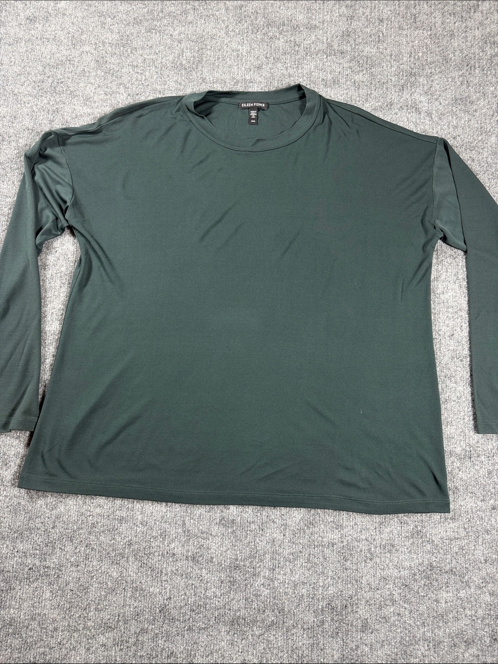 Eileen Fisher Stretch Silk Jersey Crew Neck Top
